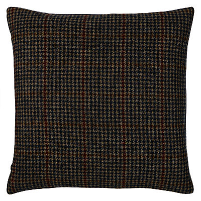 Bronte by Moon Tweed Check Cushion Navy